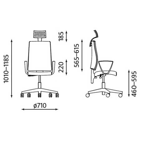 Ergonomska radna stolica Nowy Styl I-line HR TS16 GTP45 YB 009 - dodatni pogled