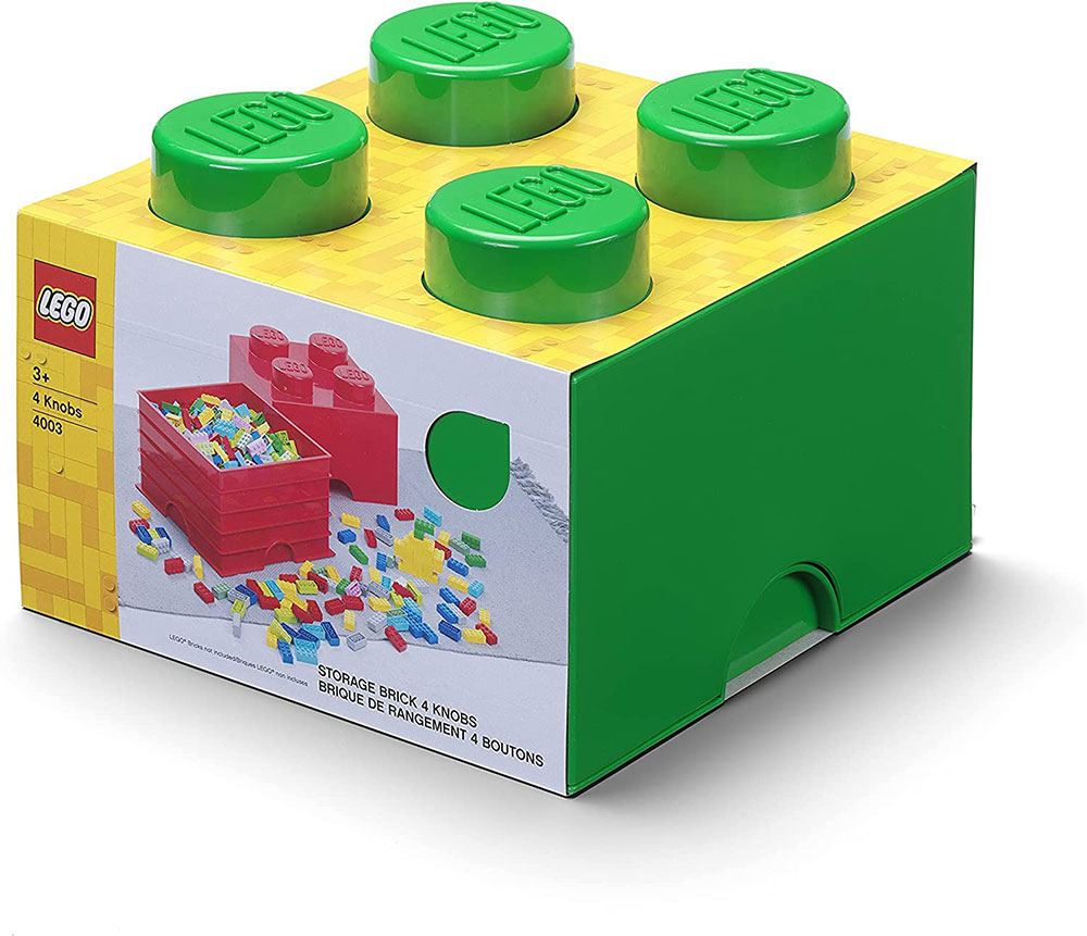 Kutija za odlaganje LEGO® Kocka 4 25x25x18cm tamnozelena 4003 - dodatni pogled