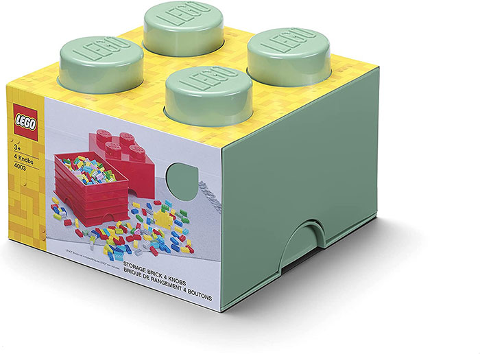 Kutija za odlaganje LEGO® Kocka 4 25x25x18cm maslinastozelena 4003 - dodatni pogled