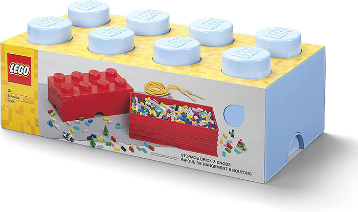 Kutija za odlaganje sa poklopcem LEGO® Kocka 8  50x25x18cm pastelnoplava 4004 - dodatni pogled