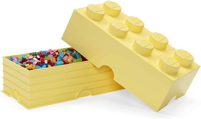 Kutija za odlaganje sa poklopcem LEGO® Kocka 8 50x25x18cm pastelnožuta 4004 - dodatni pogled