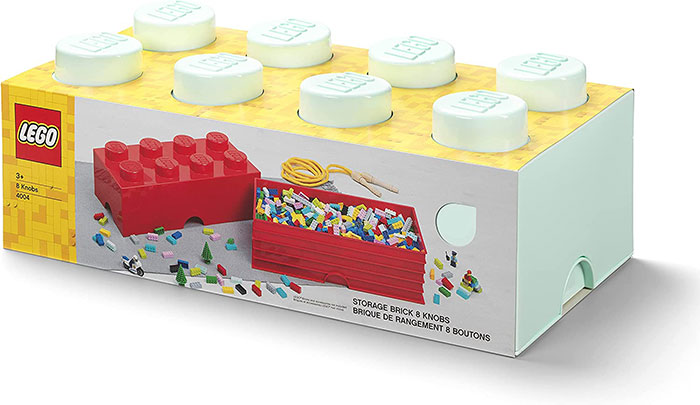 Kutija za odlaganje sa poklopcem LEGO® Kocka 8  50x25x18cm akva 4004 - dodatni pogled