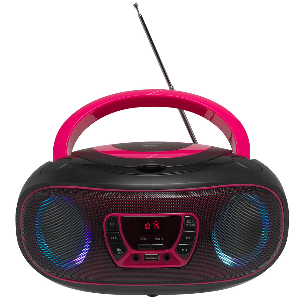 Bluetooth CD boombox FM radio Denver TCL-212BT pink - dodatni pogled