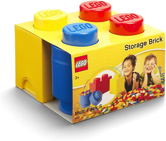 Set od 3 LEGO® kutije za odlaganje crvena, žuta i plava 4014 - dodatni pogled