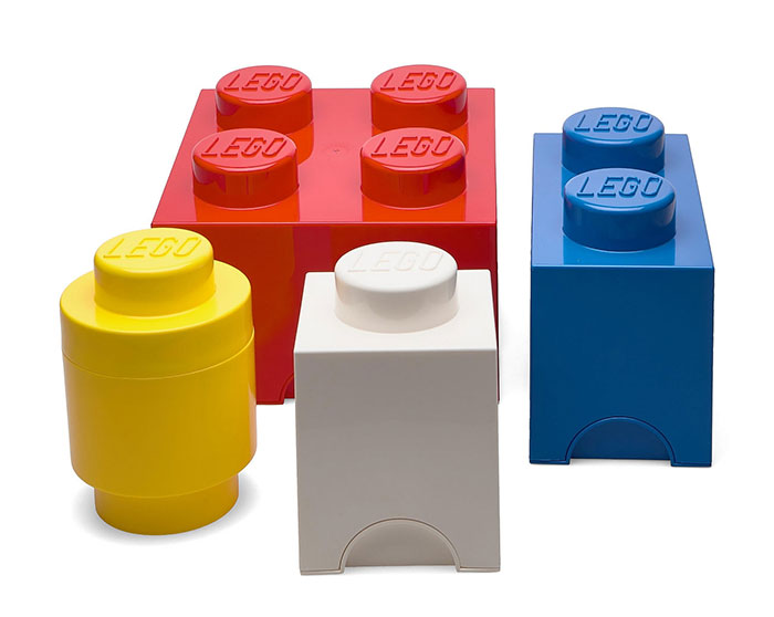 Set od 4 LEGO® kutije za odlaganje crvena, žuta, plava i bela 4015 - dodatni pogled