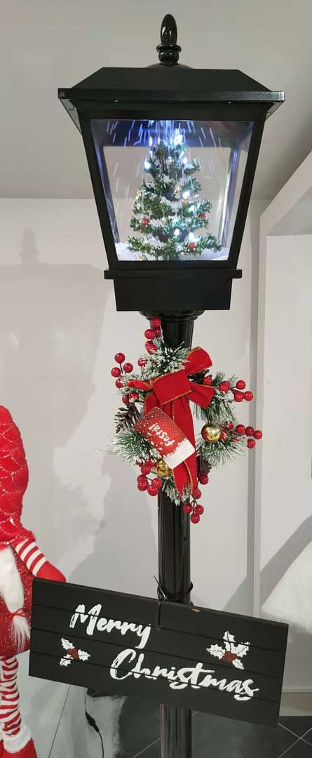 Ulična Novogodišnja Lampa sa Snegom i Melodijama - Black 180 cm - dodatni pogled