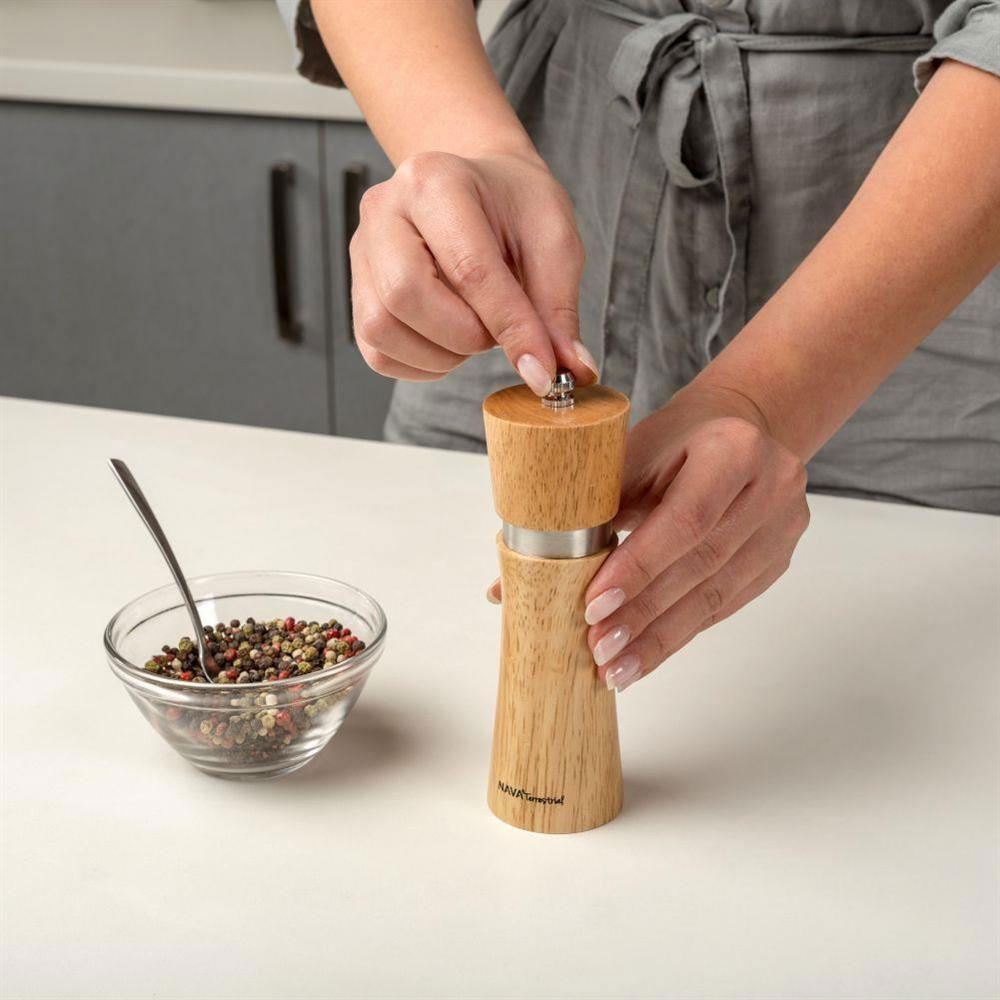 Drveni bambus mlin za mlevenje začina, soli, bibera 16 cm Nava NV10-184-001 - dodatni pogled