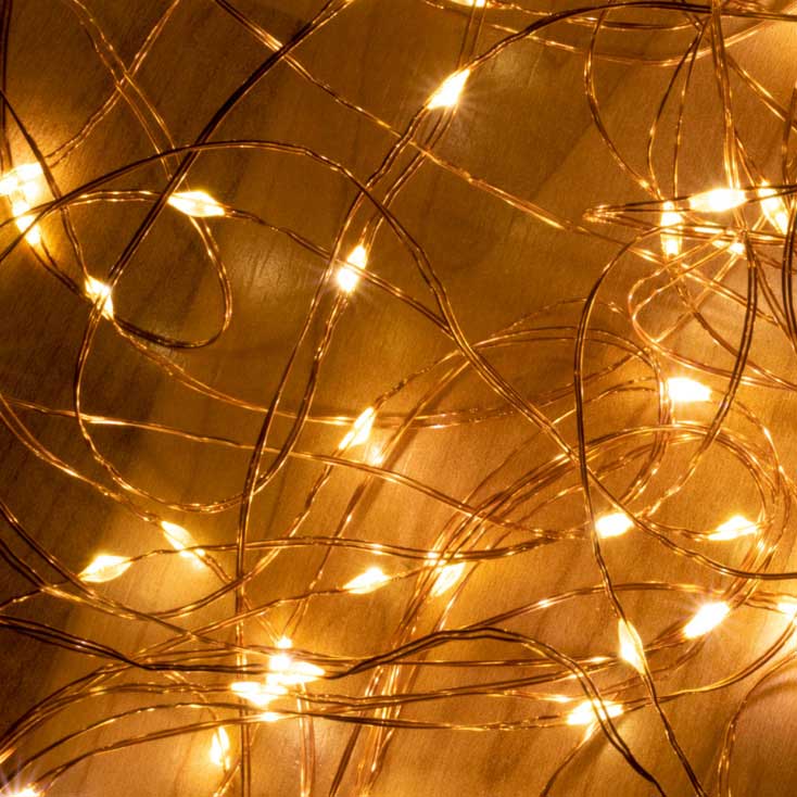 Račvasti svetleći niz sa 200 toplo belih LED dioda ML200/WW - dodatni pogled