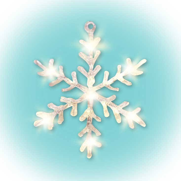 Dekorativna LED pahulja na baterije 30cm KID701/WW - dodatni pogled