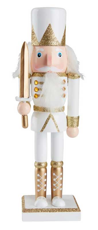 Novogodišnja dekoracija Drvena figura belog gardiste V25cm - dodatni pogled