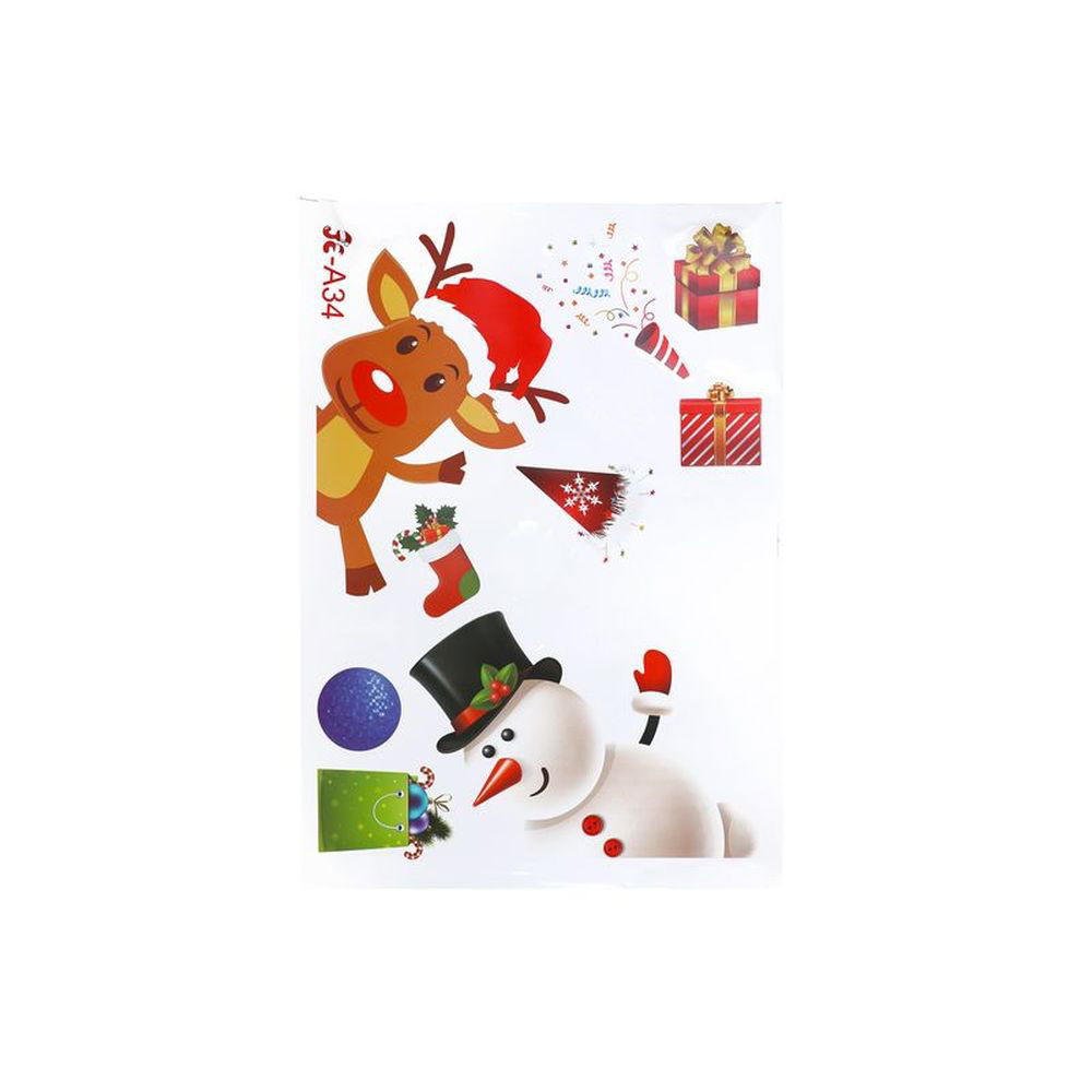 Novogodišnja i božićna dekoracija - Nalepnice stikeri Sneško Belić 2 komada - dodatni pogled