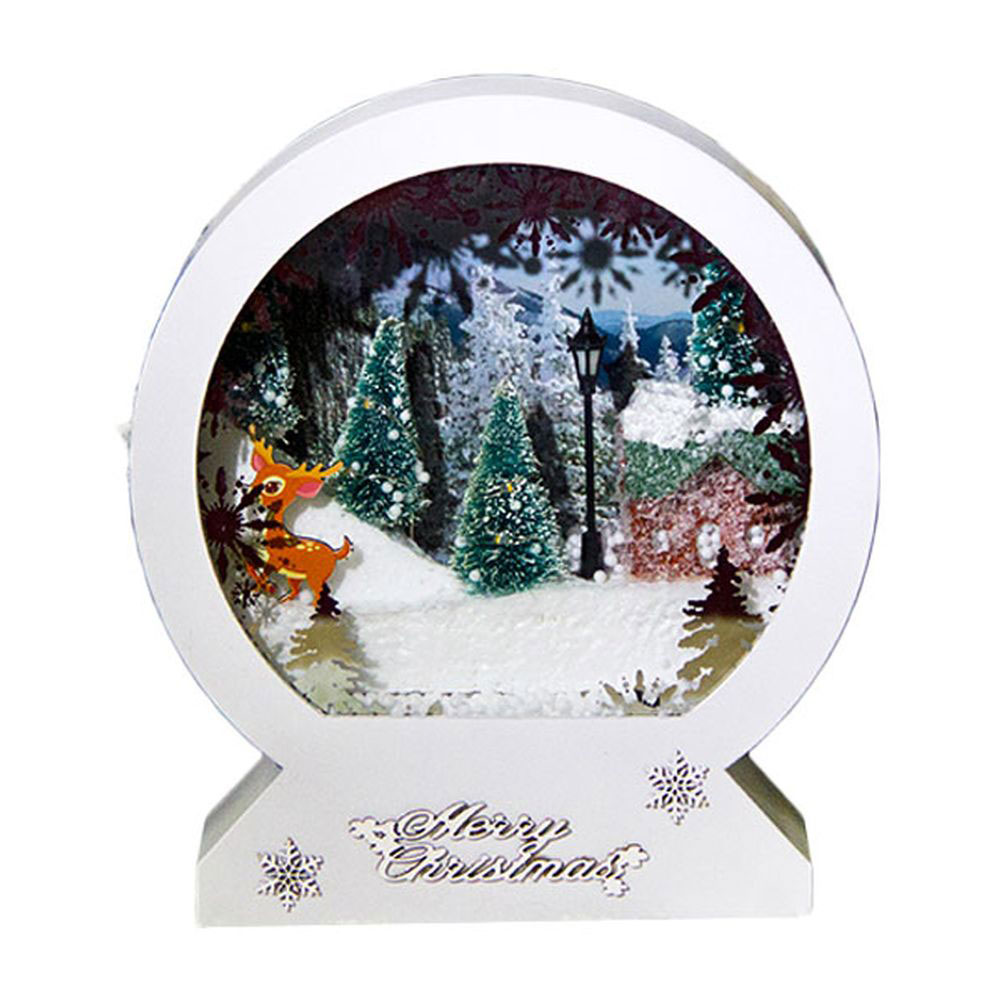 Novogodišnja dekoracija sa LED svetlom Merry Christmas 20cm - dodatni pogled