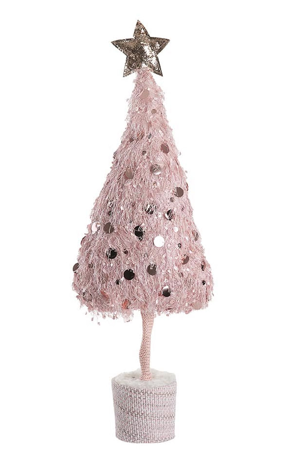 Svetlucava roze jelka u saksiji 70 cm - dodatni pogled