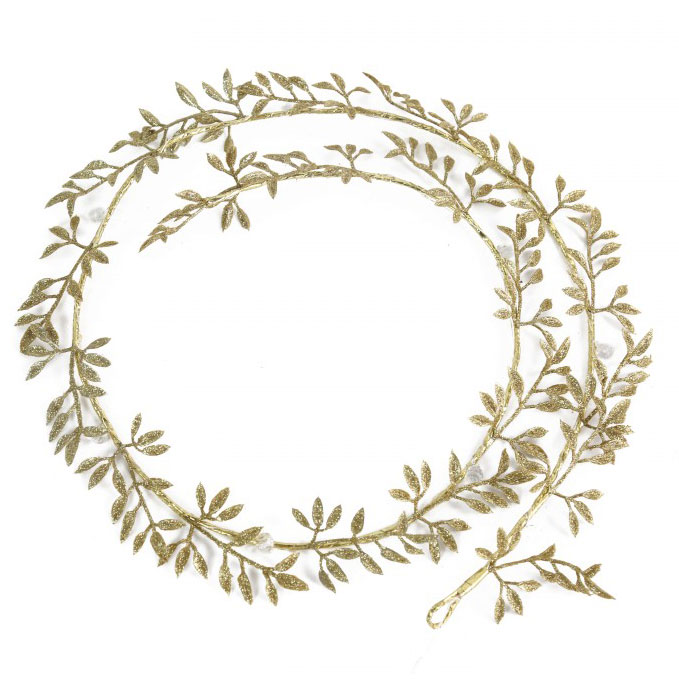 Božićna dekoracija - Zlatna girlanda sa lampicama 20LED 150cm - dodatni pogled