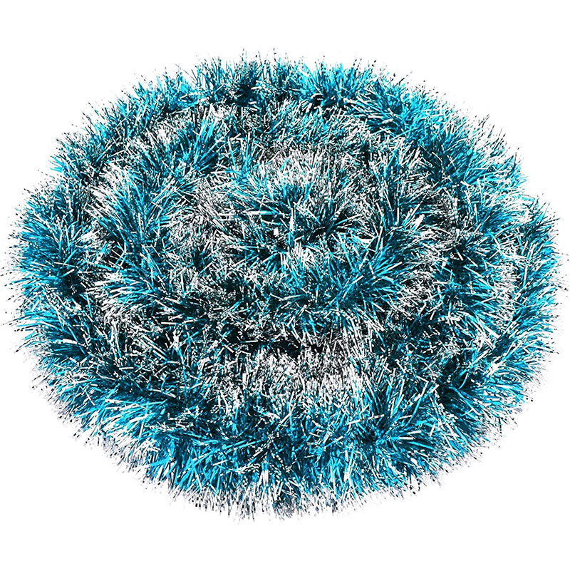 Novogodišnja dekoracija svetloplavo-bela girlanda 270 cm - dodatni pogled