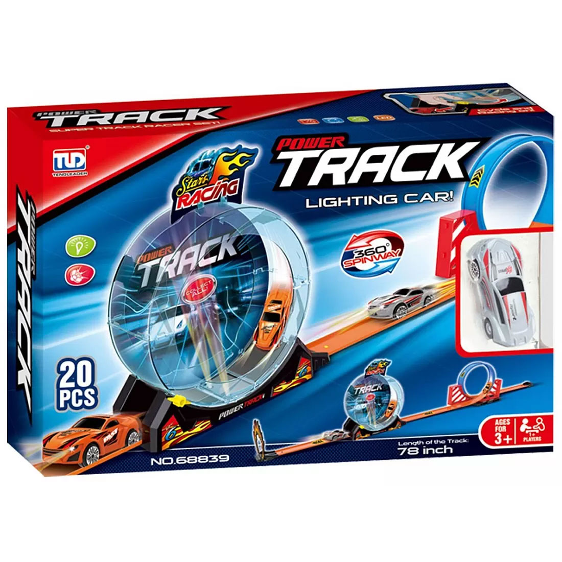 TLD Power Track 68839 trkačka staza sa svetlosnim efektima 198 cm - dodatni pogled