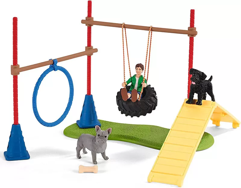 Schleich figurice Domaće životinje - Agiliti trening pasa 42536