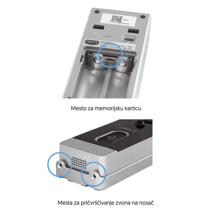 Bežično Smart zvono sa kamerom IC diodama i senzorom pokreta DPV205P - dodatni pogled