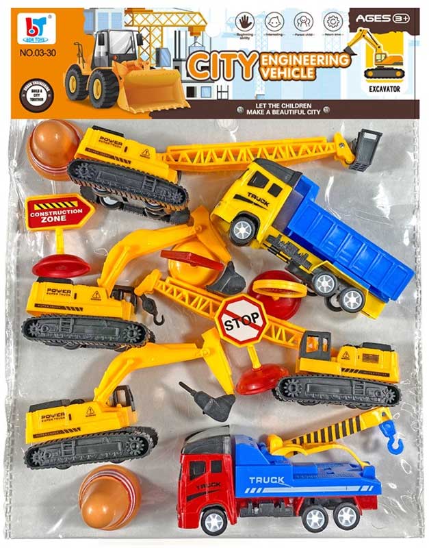 Građevinska vozila i mašine Komplet sa saobraćajnim znakovima 587143 - dodatni pogled