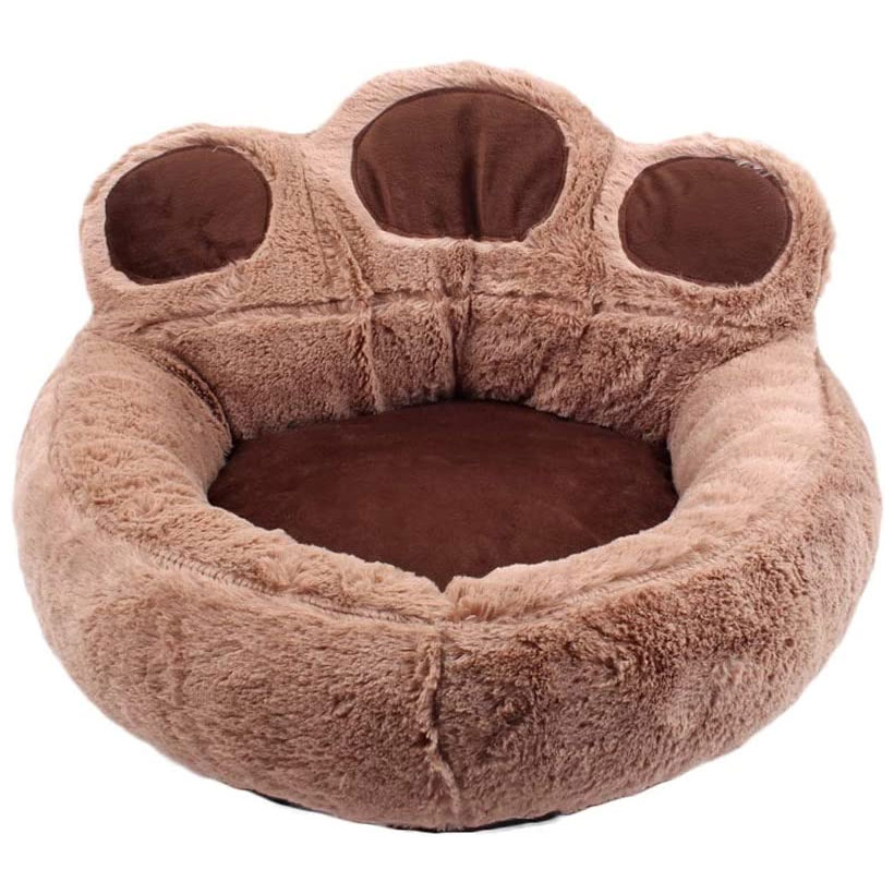 Krevet za kućne ljubimce u obliku šape 56 cm braon - dodatni pogled
