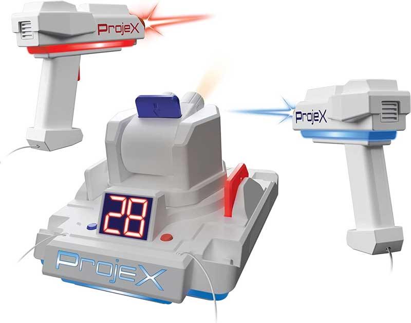 Projex Prenosna akciona igra sa blasterima i projektovanim pokretnim metama - dodatni pogled