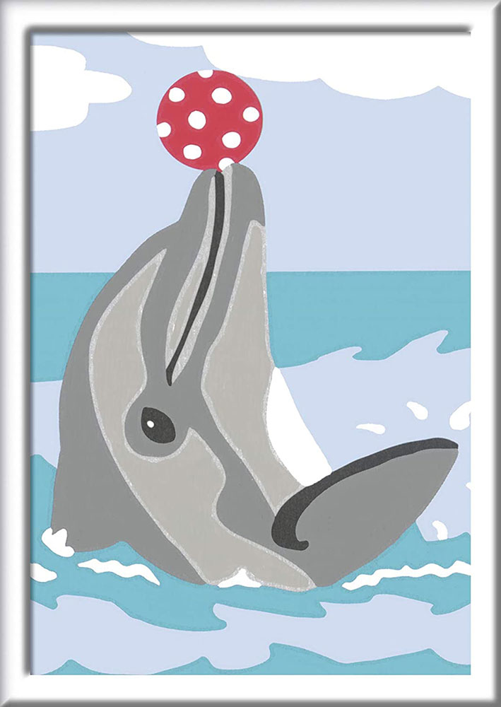 Ravensburger Bojanka po brojevima + akrilne boje Delfin 28465 - dodatni pogled