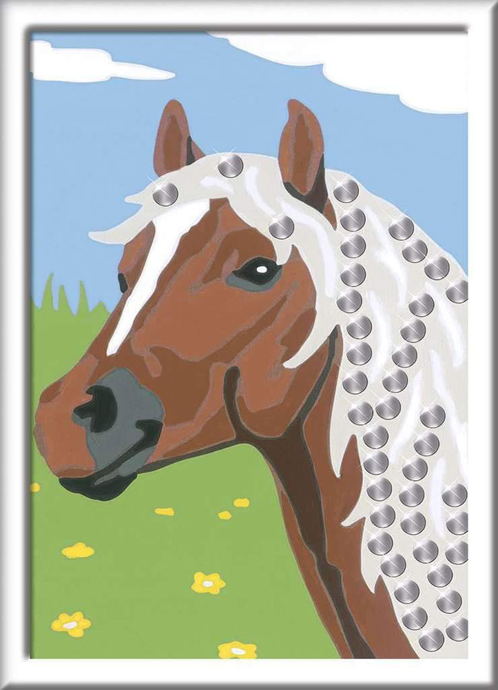 Ravensburger Bojanka po brojevima + akrilne boje Konj sa belom grivom 28475 - dodatni pogled