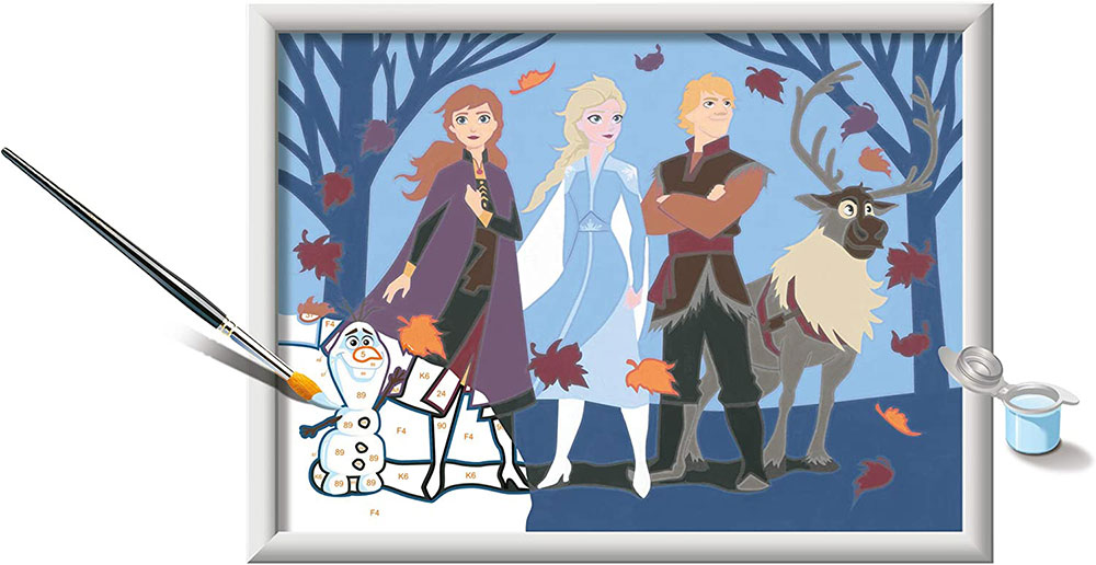 Ravensburger Bojanka po brojevima + akrilne boje Disney Frozen II 28491 - dodatni pogled