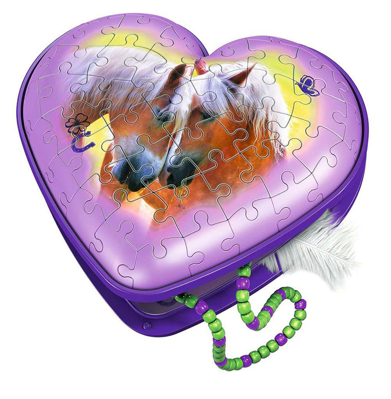 Ravensburger Napravi sam Srce sa konjima - Kutija za sitnice od puzli 11171 - dodatni pogled