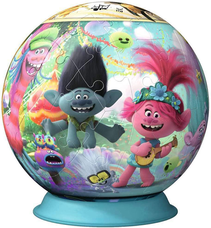 Ravensburger 3D Puzzle slagalica 72 dela Lopta Trolls 11169 - dodatni pogled