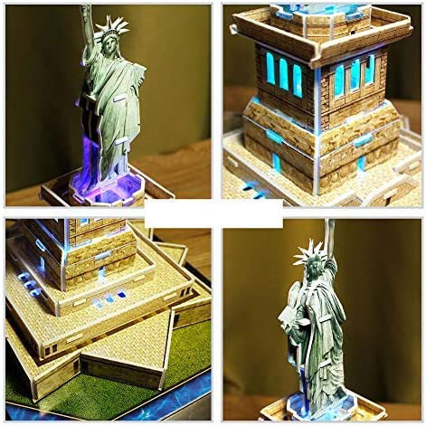 CubicFun 3D Puzzle Sa LED Osvetljenjem Kip Slobode L505h - dodatni pogled