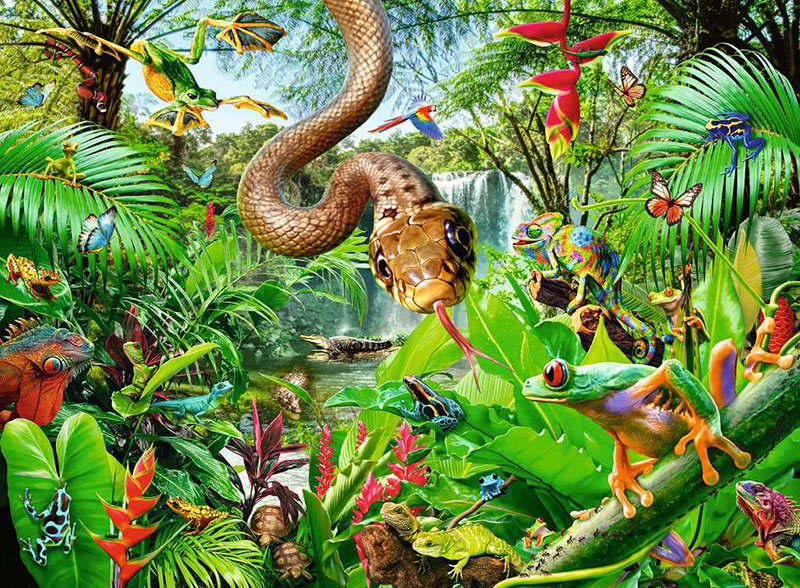 Ravensburger Puzzle slagalica 300 XXL delova Utočište za reptile 12978 - dodatni pogled