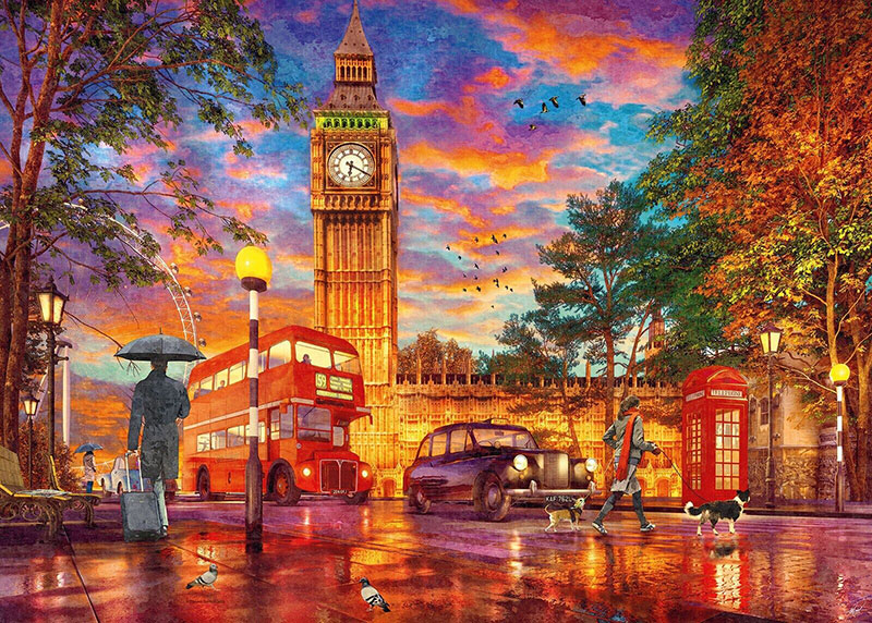 Ravensburger Puzzle slagalica 1000 delova London - Zalazak sunca nad Parlamentom 12000184 - dodatni pogled