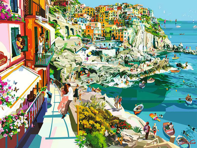 Ravensburger Puzzle slagalica 1500 delova Cinque Terre Italija 16953 - dodatni pogled