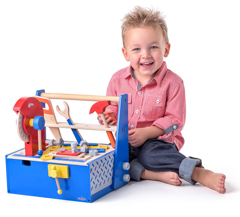 WOODY Igračka - Nasmejani alat u drvenoj kutiji  91935 - dodatni pogled