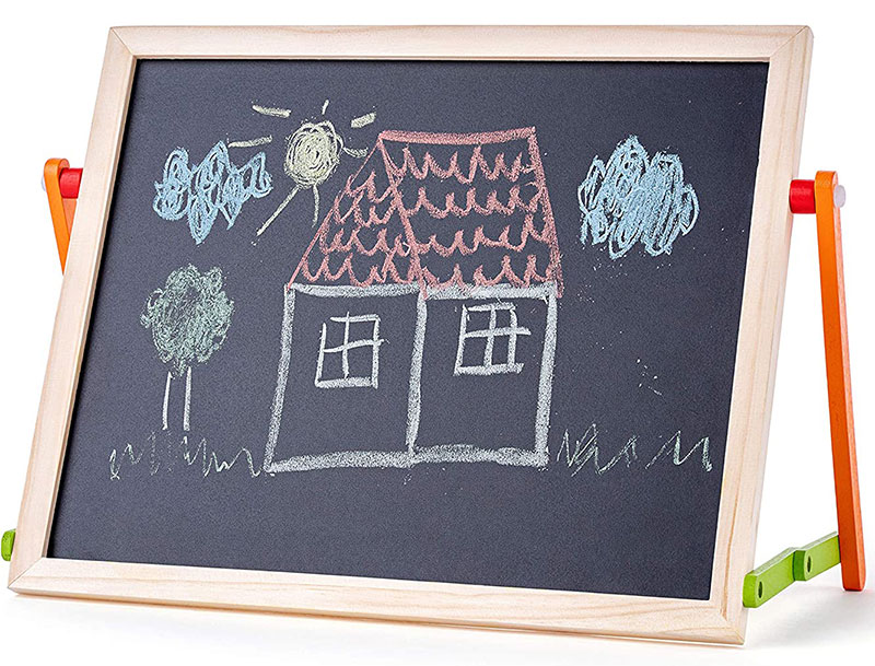 WOODY Dvostrana tabla za pisanje sa priborom, brojevima i slovima 90107 - dodatni pogled