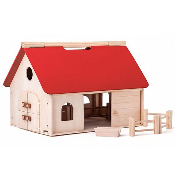 WOODY Velika drvena farma sa ljudima, životinjama i opremom 90261 - dodatni pogled