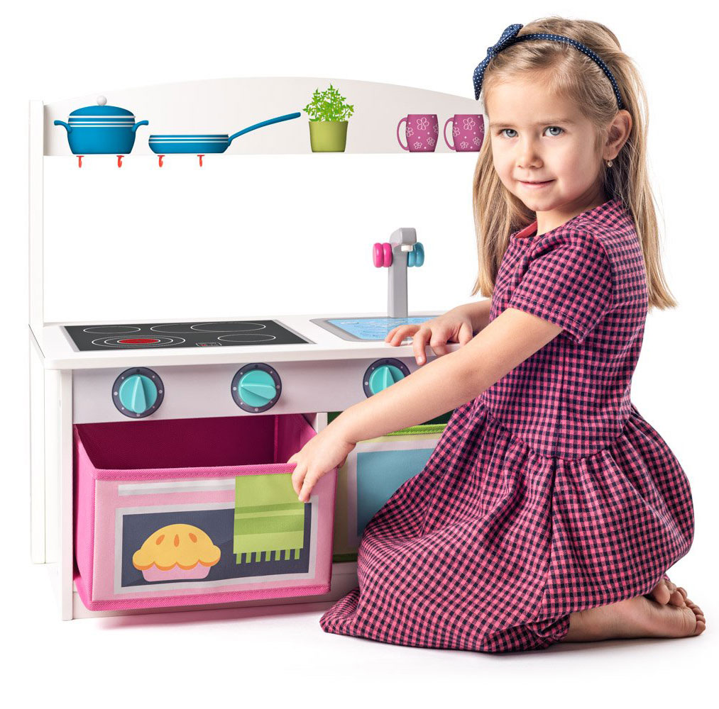 WOODY Drvena kuhinjica i klupa sa prostorom za odlaganje 90258 - dodatni pogled