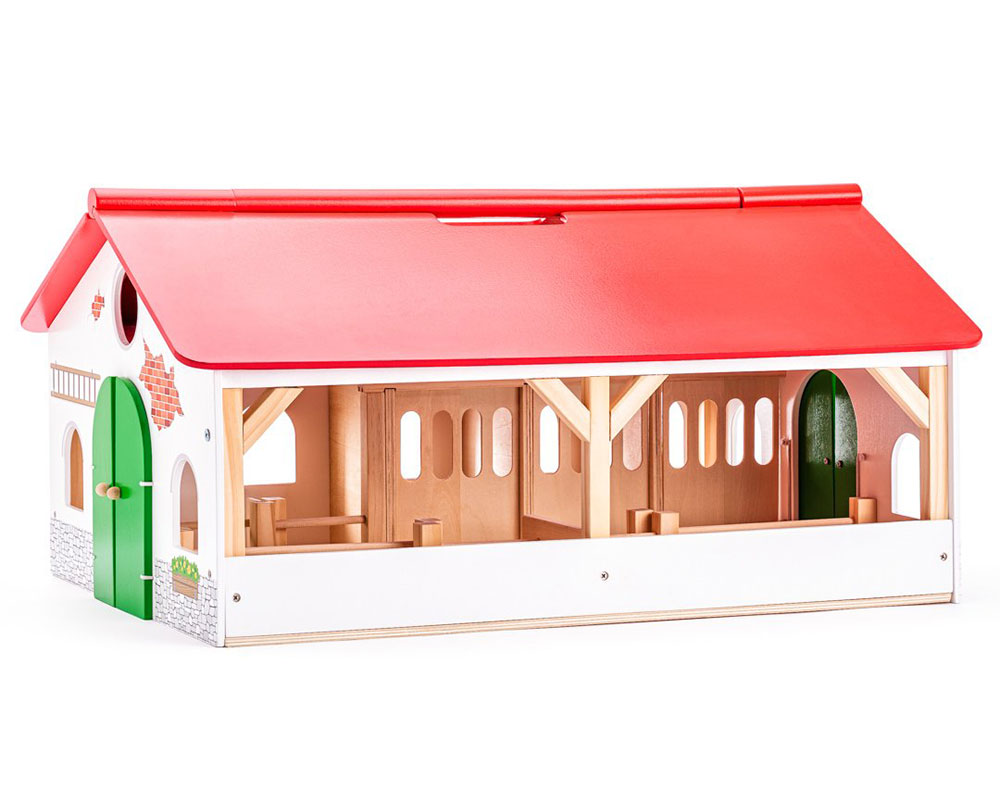 WOODY Igračka Velika drvena štala Brunn 90788 - dodatni pogled