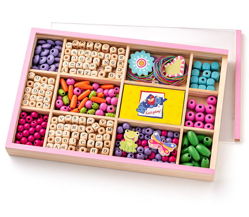 WOODY Kreativna igračka Drvene perlice sa slovima 90211 - dodatni pogled