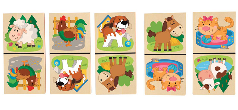 WOODY Drvene domine za najmlađe - Životinje 90093 - dodatni pogled