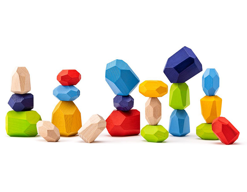 WOODY Društvena igra balansa Drveno kamenje 91350 - dodatni pogled