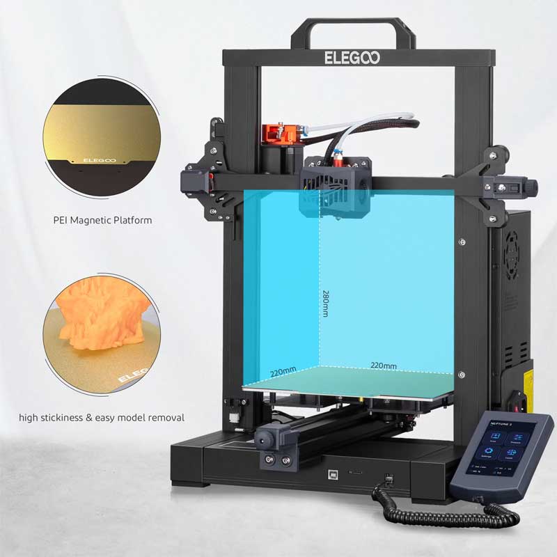 3D Štampač Elegoo Neptune 3 FDM 220x220x280mm3 - dodatni pogled