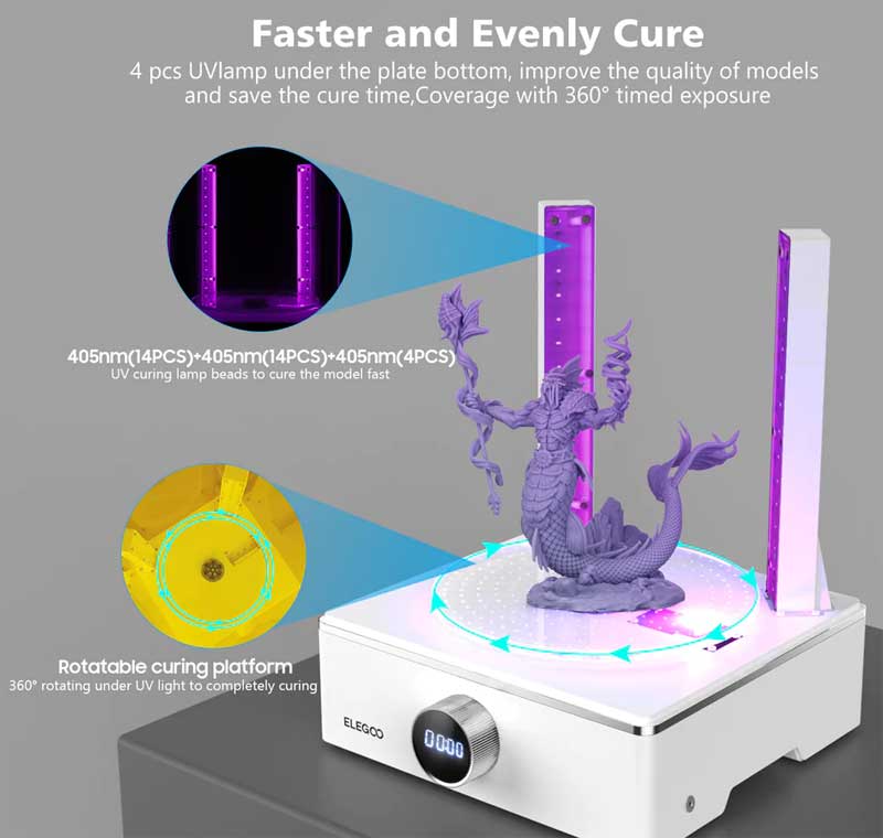 Aparat za pranje modela odštampanih na 3D štampaču Elegoo Mercury XS Bundle - dodatni pogled