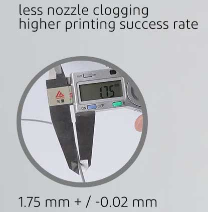 Elegoo PLA Filament 1.75mm za FDM 3D štmpače 1000g Crna - dodatni pogled