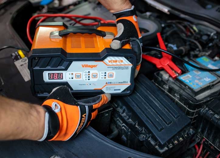 Punjač za 6V i 12V akumulatore sa starterom Villager VCSB 12S - dodatni pogled