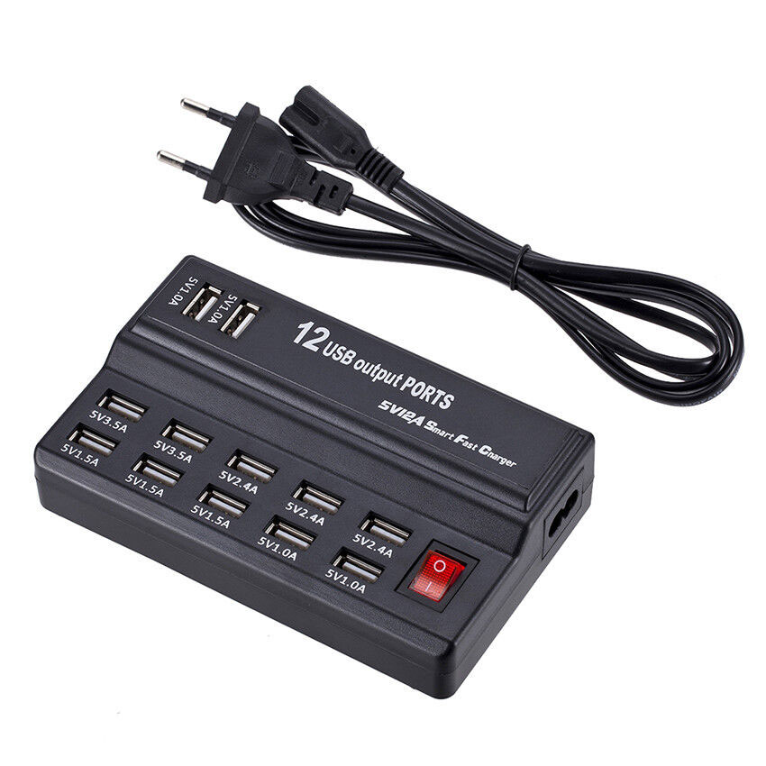 Kućni punjač mobilnih uređaja sa 12 USB portova KT-USBP-120 - dodatni pogled