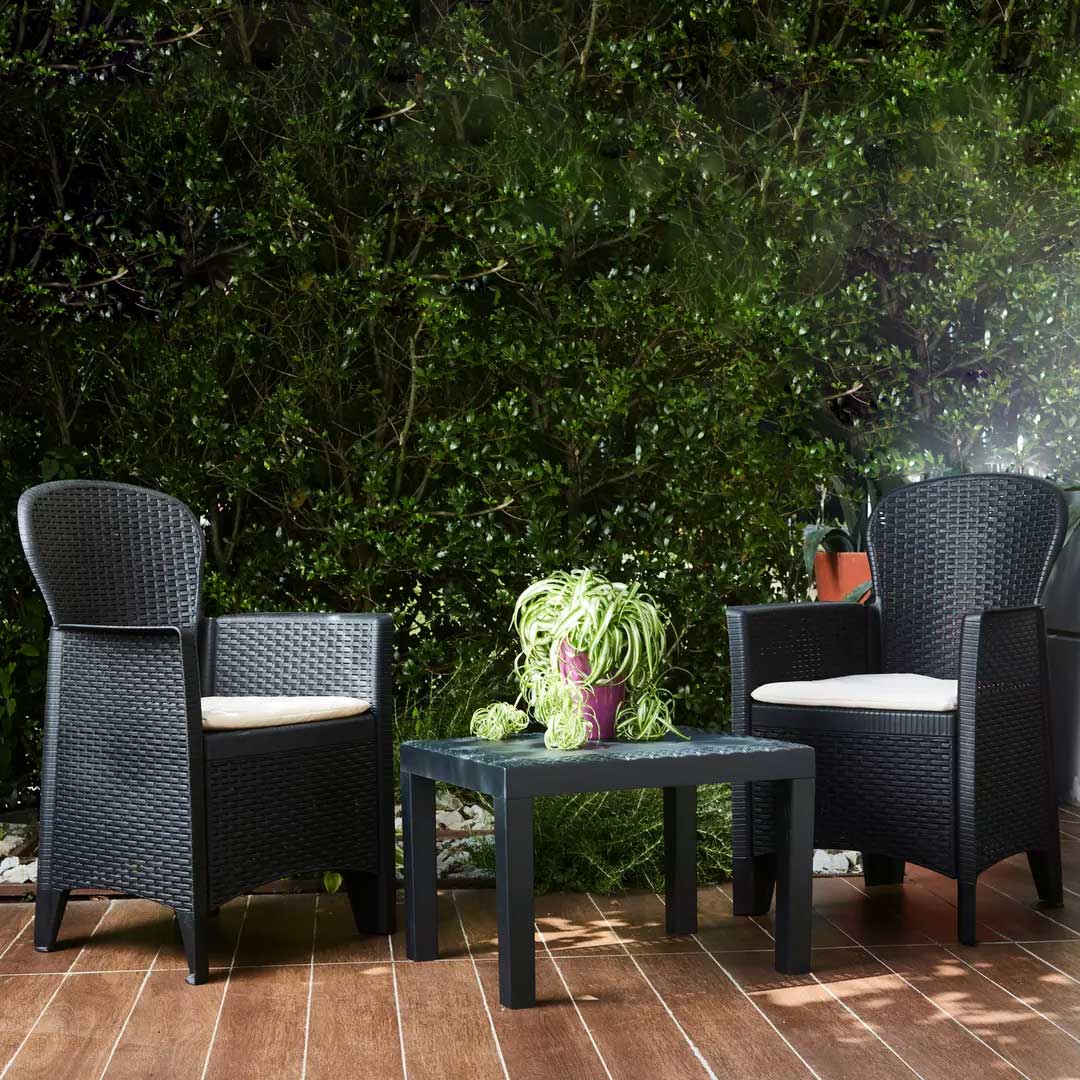 Garnitura Za Terasu - 2 Fotelje sa jastucima i Sto - dodatni pogled