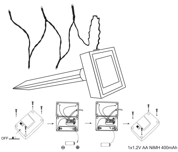 Solarne lampice 60 LED 12m - dodatni pogled