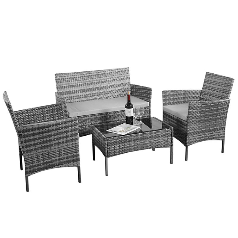 Ratan baštenska garnitura Freistil 2 fotelje dvosed i sto - dodatni pogled